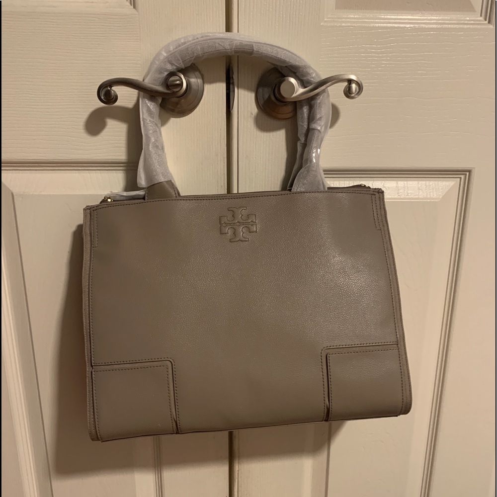Tory Burch Ella Canvas Leather Tote